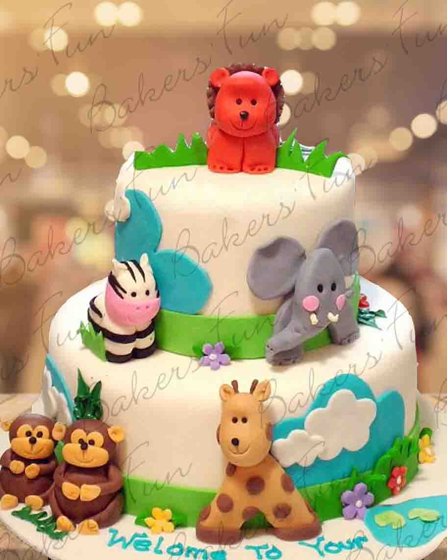 The Savannah Fondant Cake - Bakersfun