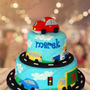 Road Rage Birthday Fondant Cake