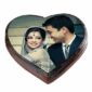 Heart Shaped Wedding Chocolate Photo Cake