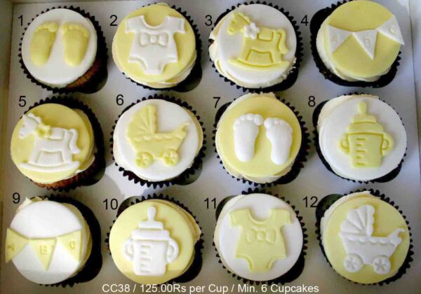 Funny baby sales shower cupcakes