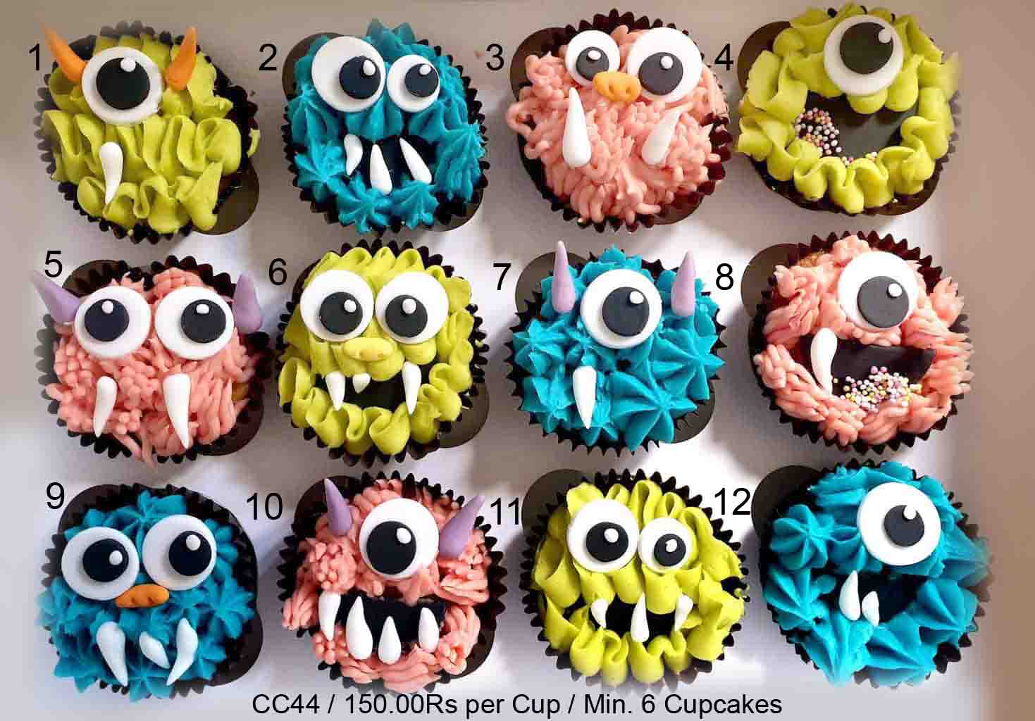 Scary Monster Cupcakes | Order Online at Bakers Fun