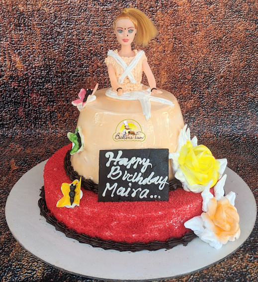 Buy Barbie Cake Topper/kids Birthday/girls Theme/cake  Decoration/personalised Name &age Online in India 